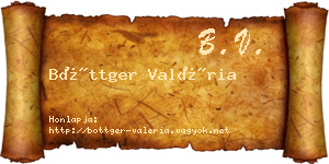 Böttger Valéria névjegykártya